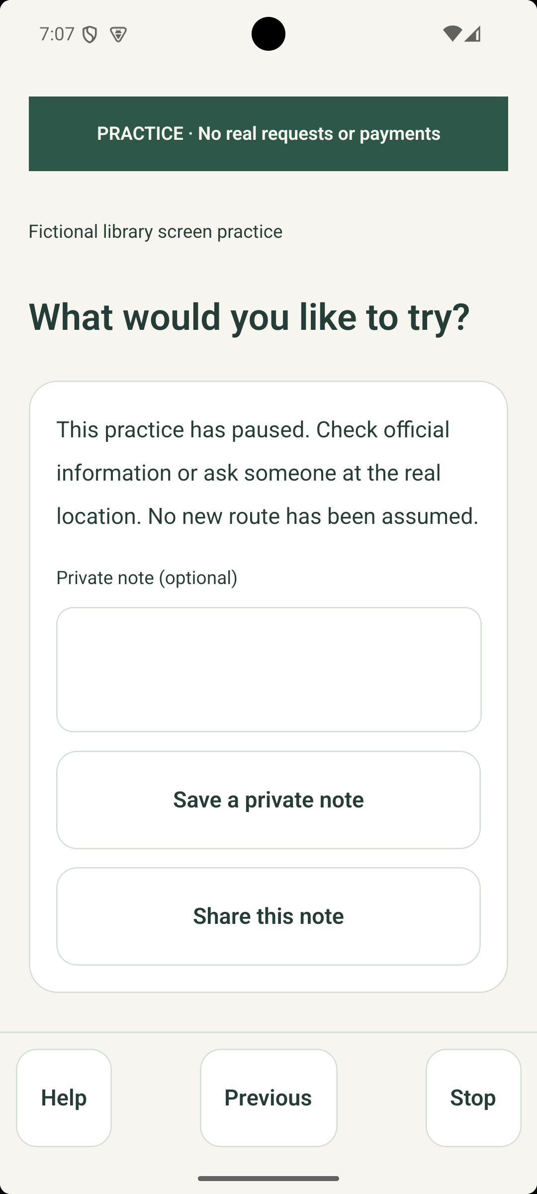 Android guidance to pause and check the actual situation when reality differs.