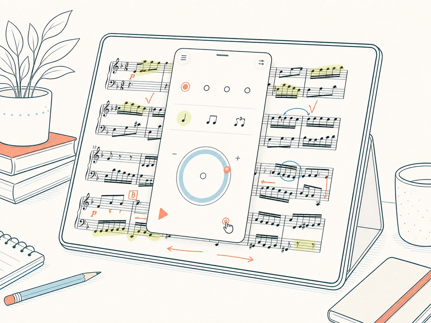 LogScore metronome controls